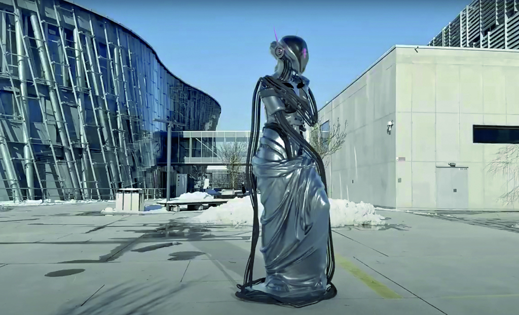 Anastasia Sanzhara, Antična prihodnost, Predlog za skulpturo, CGI, 2023